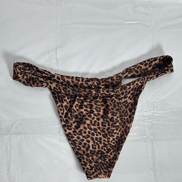 Stone Fox Swim | Bijou Bikini Bottom Cheetah Print Cheeky thong Size XL - Picture 4 of 7